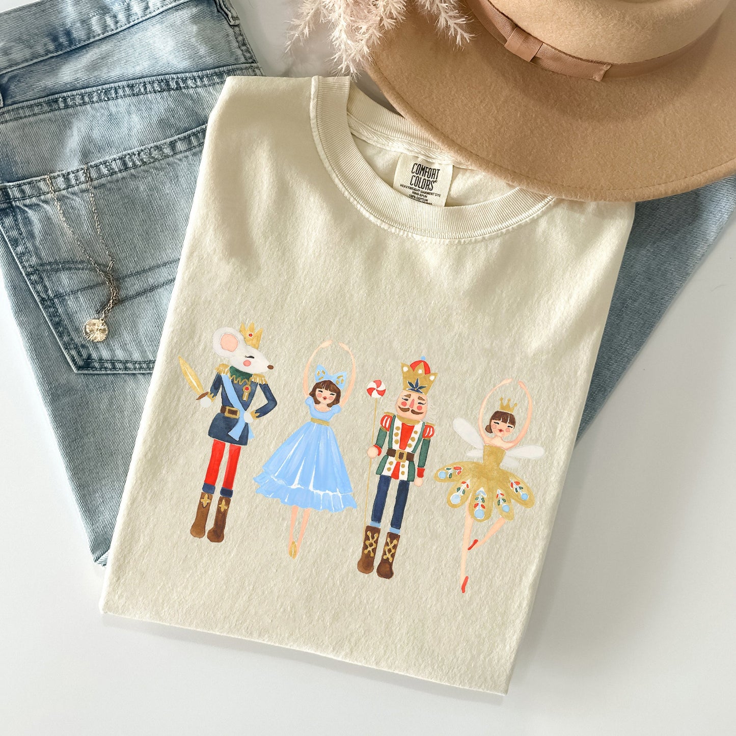 Nutcracker, Christmas, Sugar Plum Fairy, Noel, Santa, Winter, Ballerina, Xmas, Ballet Tshirt Comfort Colors T-Shirt