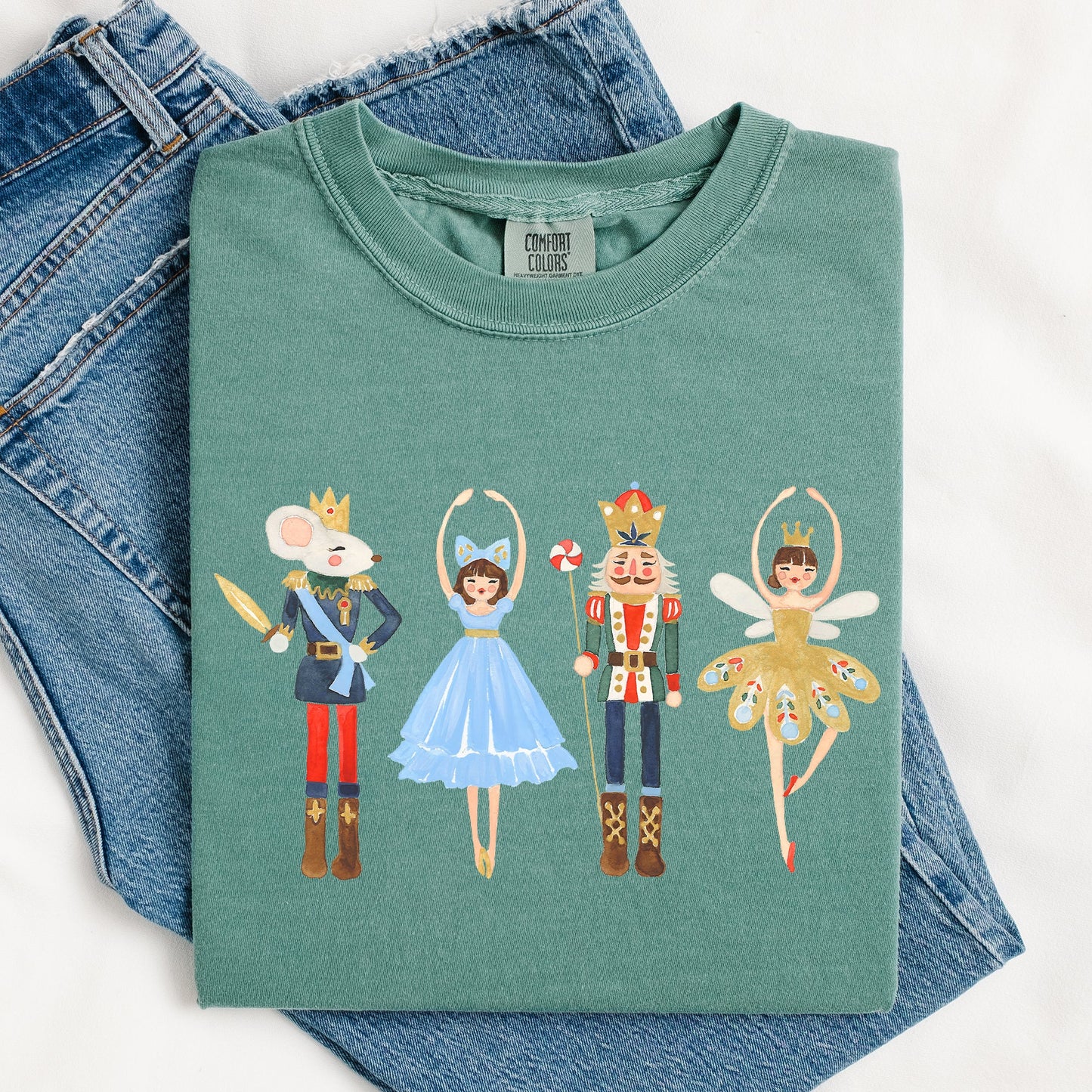 Nutcracker, Christmas, Sugar Plum Fairy, Noel, Santa, Winter, Ballerina, Xmas, Ballet Tshirt Comfort Colors T-Shirt