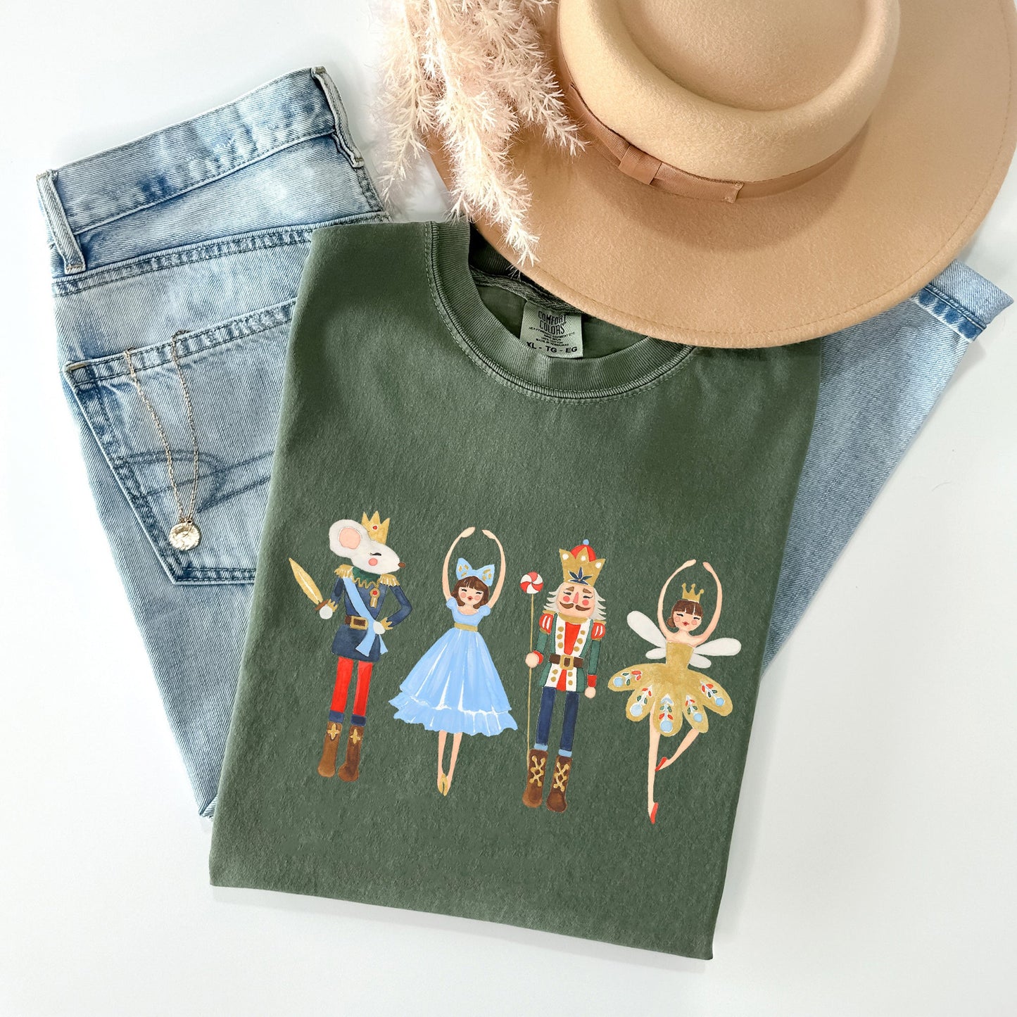 Nutcracker, Christmas, Sugar Plum Fairy, Noel, Santa, Winter, Ballerina, Xmas, Ballet Tshirt Comfort Colors T-Shirt