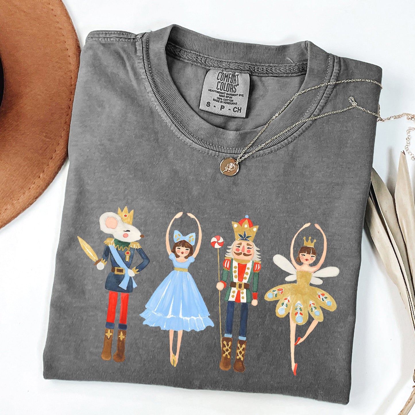 Nutcracker, Christmas, Sugar Plum Fairy, Noel, Santa, Winter, Ballerina, Xmas, Ballet Tshirt Comfort Colors T-Shirt