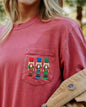 Nutcrackers, Pocket, Christmas, Santa, Snow, Winter, Xmas Pocket Tee Comfort Colors T-Shirt