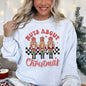 Nuts About Christmas, Nutcrackers, Retro, Checkered Sweatshirt
