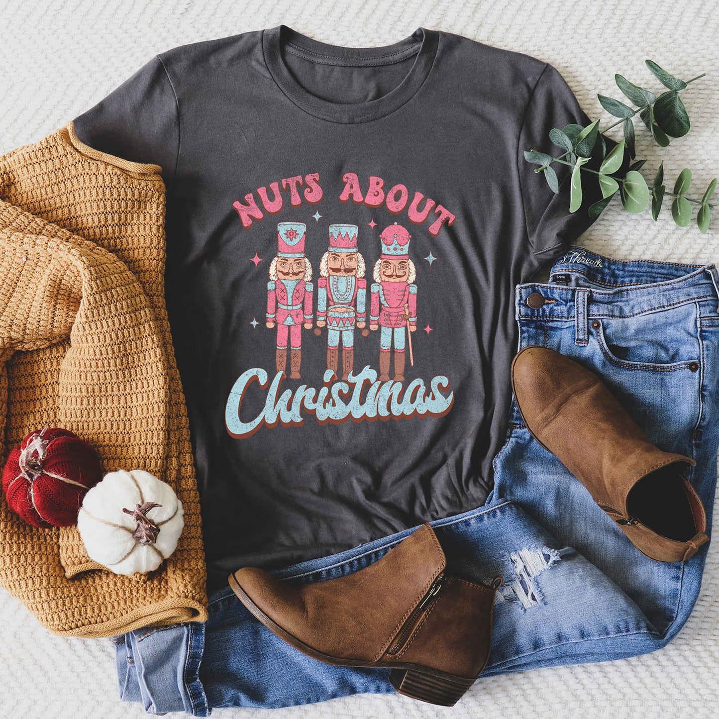 Nuts About Christmas, Pink Nutcrackers Super Soft Tees