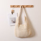 Idle Large Capacity Cotton Thread Woven Bag Hollow Out Cutout Shoulder Straw Bag Vacation Beach Bag Casual Women Bag