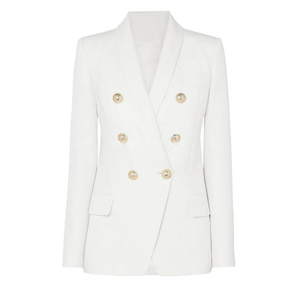 Spring Autumn Advanced Women Classic Green Fruit Collar Blazer High Quality
