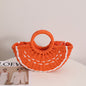 Fresh Candy Colored Watermelon Portable Straw Weaved Bag Cute Fruit Woven Bag Seaside Vacation Beach Bag