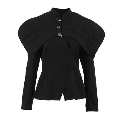 Autumn Winter Office Women Clothing Chanel Coat High Sense Mild Luxury Retro Black Slim Top