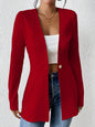Fashionable V neck One Button Solid Color Long Sleeve Small Blazer