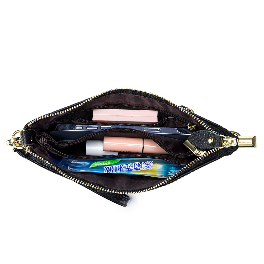 Leather One-Shoulder Clutch for Women - All-Match Leather Handbag