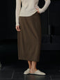 French Office Skirt Women Autumn Winter Back Slit Loose Straight Dress Package Hip Three Dimensional Split Bud Skirt