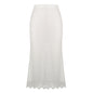 Women Clothing Lace Skirt Spring Summer High Waist One Step Skirt Sexy Slim Hip Long Skirt
