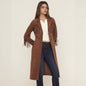 Autumn Winter Clothing Faux Fur Coat Collar Long Tassel Design Long Sleeve Easy Matching Coat