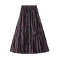 High Waist Skirt Women Autumn Korean Sense of Design Pleated Retro Slimming A line Umbrella Skirt