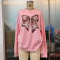 Women's Clothing Top Autumn Winter Sweater Bowknot Halloween Christmas Loose Long Sleeve