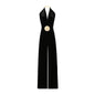 High Grade Ladies Adult Lady like Woman Halter Jumpsuit Women Summer Halter Backless Design Casual Pants