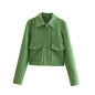 Autumn Women Clothing Street Casual Soft Woolen Jacket