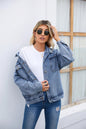 Women Clothing Retro Washed Denim Jacket