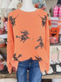 Ladies Summer Personality Street Halloween Theme Sequined Witch Sweatshirts