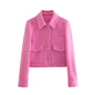 Autumn Women Clothing Street Casual Soft Woolen Jacket