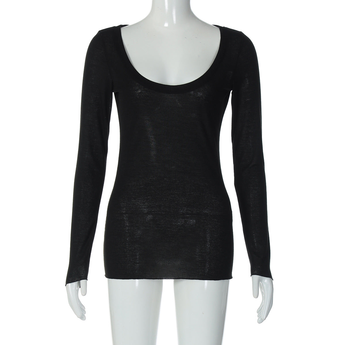 Women Clothing Summer Sexy U Neck Sexy See through Long Sleeves Sun Protective Blouse Top