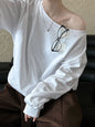 Loose off Shoulder Sweater Women Spring Loose Lazy off Shoulder off Shoulder Top