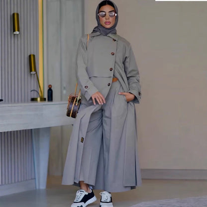 Arrival Autumn Winter Simplicity British Retro Motorcycle Mid Length Coat