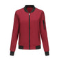 Spring Autumn Thin Flight Jacket Women Casual Long Sleeve Coat Women Loose Collared Varsity Jacket
