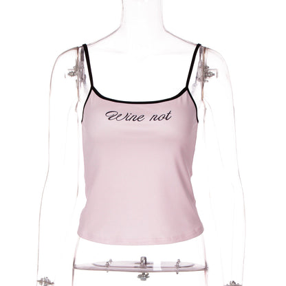 Women Clothing Sexy Tube Top off Neck Printed Sling Slim Fit Tank Top