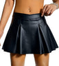 Women Clothing Solid Color Sexy Cropped Leather All Match Skirt