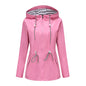 Waterproof Hooded Trench Coat - Mid-Length Raincoat for Women