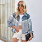Women Clothing Spring Washed Tassel Long Sleeve Denim Coat Top