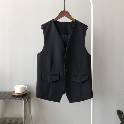 Vest for Women Autumn Korean Loose Sleeveless Single Breasted Vest Cardigan