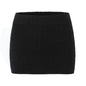 Solid Color Slim Fit Knit Short Skirt for Women Autumn Sexy Casual All Match High Waist Tight Sheath Skirt