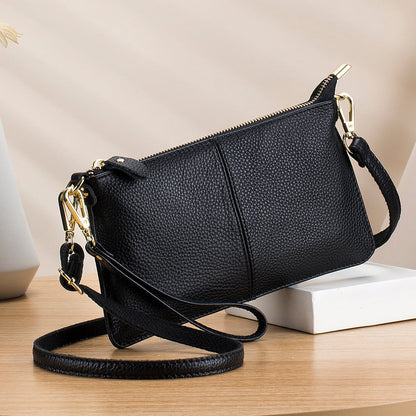 Leather One-Shoulder Clutch for Women - All-Match Leather Handbag