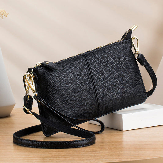Leather One-Shoulder Clutch for Women - All-Match Leather Handbag