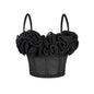 Three Dimensional Floral Boning Corset Bra Pure Want Tube Top Vest Mesh Breathable Inner Wear Boning Corset Top Sexy Sling