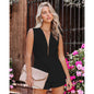 Spring Summer Sexy V neck Backless Jumpsuit Casual Party Romper for Women