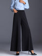 Bell Bottom Pants Women Spring Autumn Black High Waist Loose Culotte Slimming Trousers Wide Leg Pants