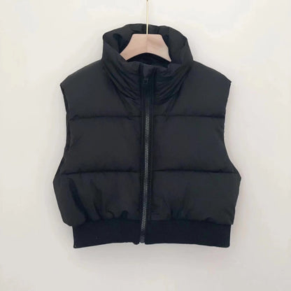 Summer Women Clothing Street City Casual Cotton Padded Jacket Vest