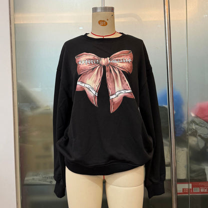 Women's Clothing Top Autumn Winter Sweater Bowknot Halloween Christmas Loose Long Sleeve