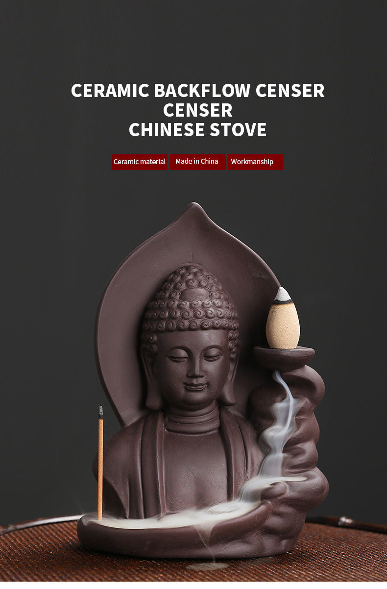 Serene Buddha Backflow Incense Burner