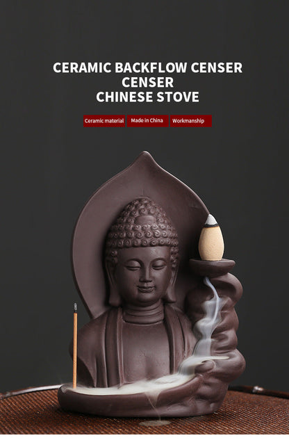 Serene Buddha Backflow Incense Burner