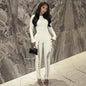 Fall Sexy Solid Color Waist Tight Hollow Out Cutout out Strap Tight Jumpsuit