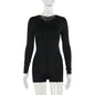 Women Clothing Summer Sexy V neck Tight Zipper Romper for Women