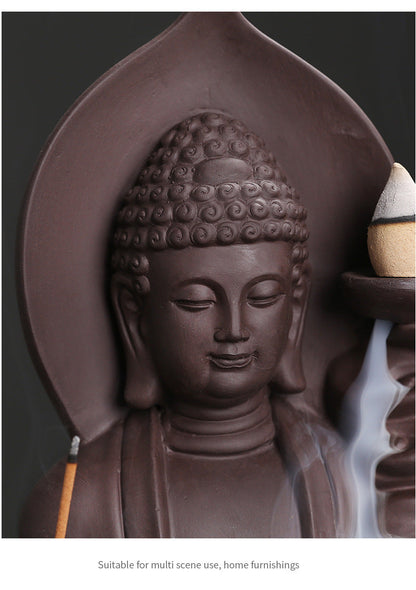 Serene Buddha Backflow Incense Burner