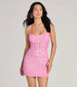 Dress Spring Summer Sexy Sequin Sling Pink Elegant Dress Short