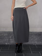 French Office Skirt Women Autumn Winter Back Slit Loose Straight Dress Package Hip Three Dimensional Split Bud Skirt