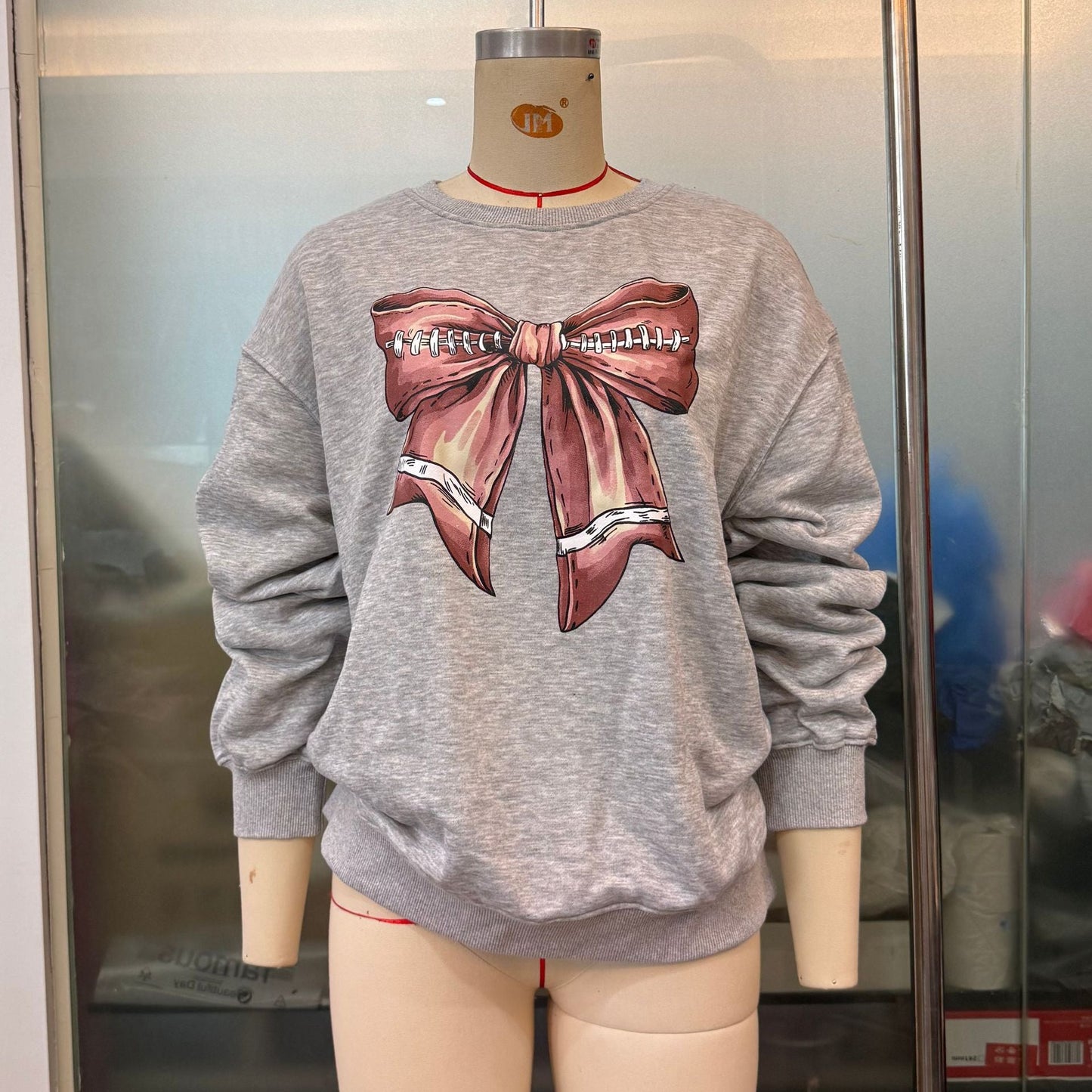 Women's Clothing Top Autumn Winter Sweater Bowknot Halloween Christmas Loose Long Sleeve