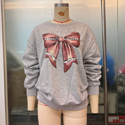 Women's Clothing Top Autumn Winter Sweater Bowknot Halloween Christmas Loose Long Sleeve