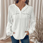 Lace Patchwork Hoodie Solid Color Casual Pullover Top Women